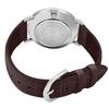 Casio Минималистичные Аналоговые Часы с Синим Циферблатом и Коричневым Кожаным Ремешком, Кварцевые, MTP-VT01L-2B, Мужские, Цвет: Серебристый, Размер, Механизм.