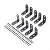 10 Pieces L Bracket Corner Brace Kit Fastener Right Angle for Chair