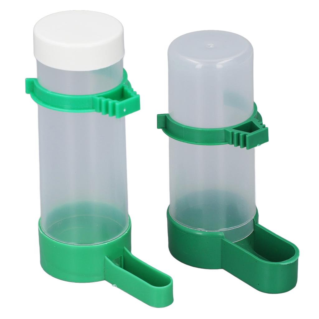 10 Set Bird Cage Water Feeder Set 140ml Water Dispenser and 150ml Bird Food Feeder with Clips for