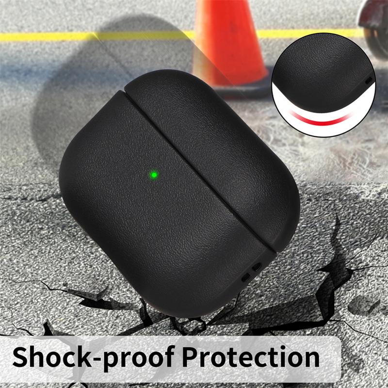 Leather grain Case For AirpPods Pro3 2 Case Airpods 4 3 2 1 AirPods Pro cover Apple Bluetooth Earphone Accessories Protect Machine