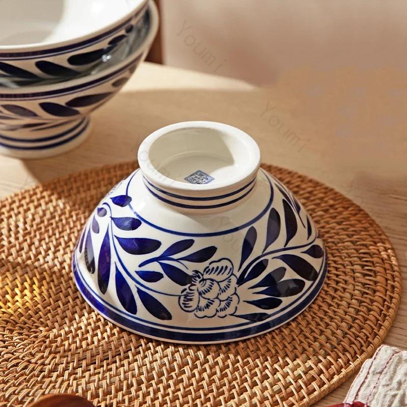 Керамические миски в ретро-японском стиле, столовая посуда, роскошный отель, ресторан, восхитительная миска для рамэна, домашняя креативная изысканная суповая миска