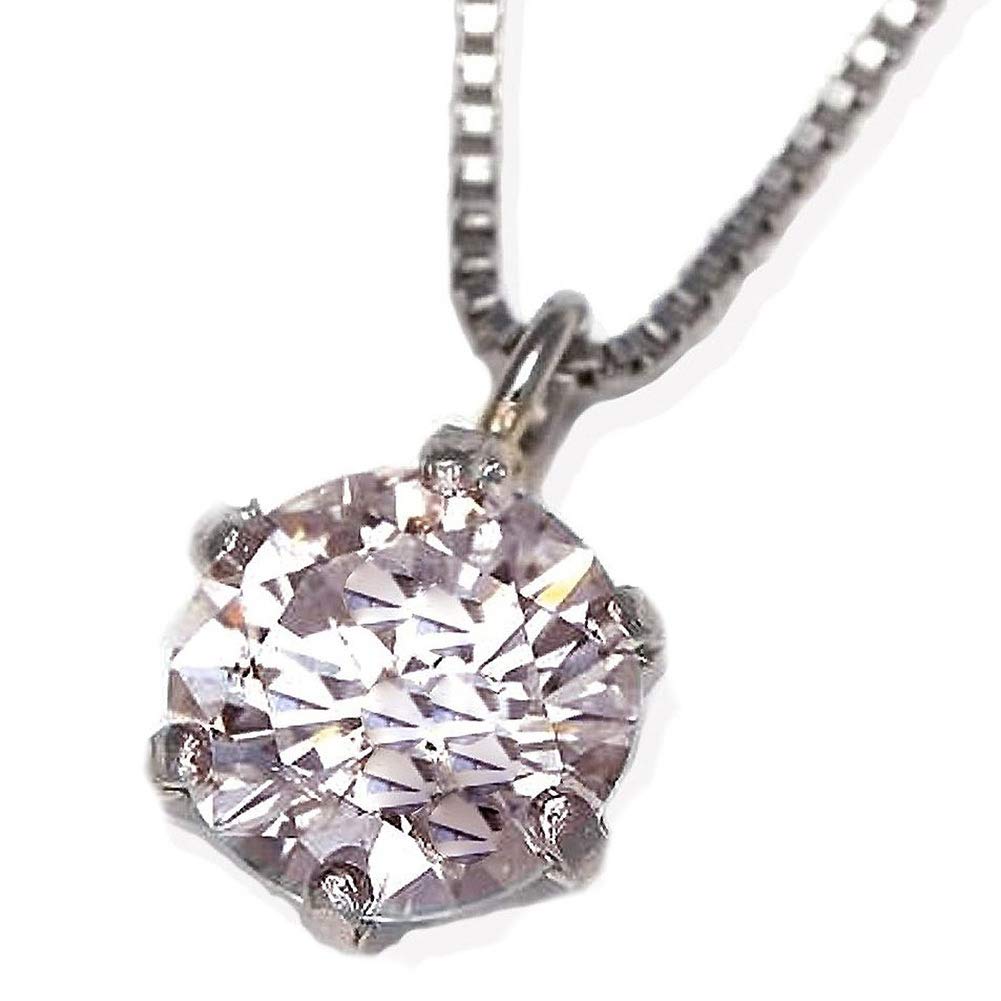 И я ювелирные изделия бриллиантовое ожерелье PT одинарный кулон платиновая или светло-коричневая серия сертификат подлинности карта включена [You Box] 0.5ct