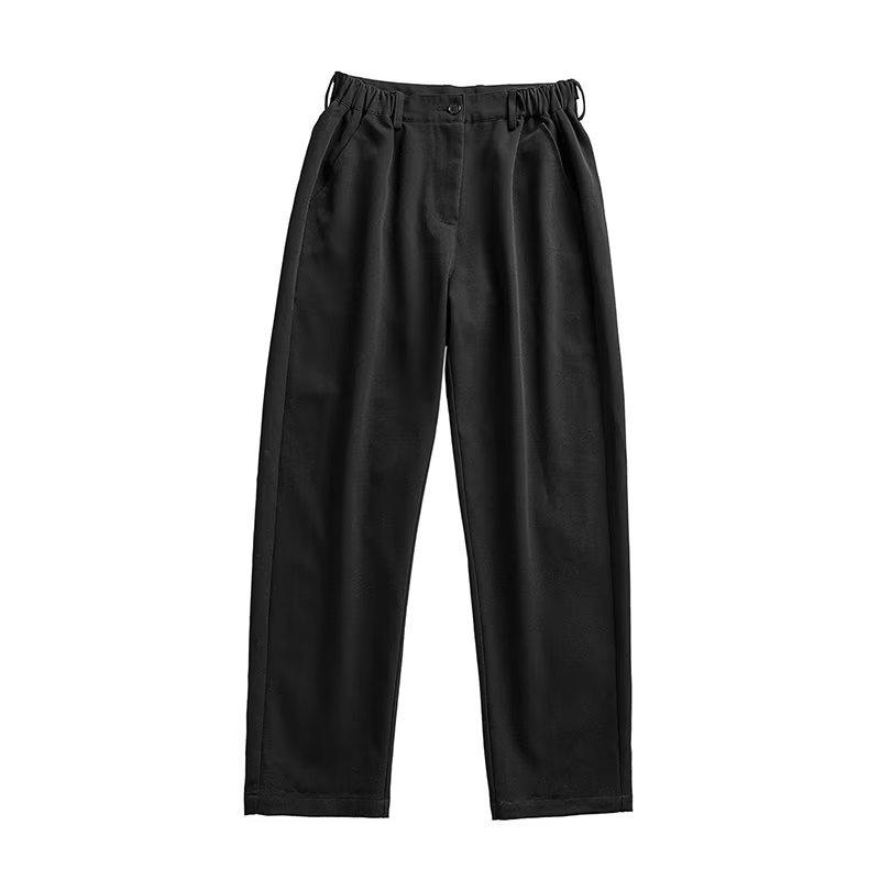 Men's Trendy Straight-Leg Harajuku Solid Color Winter Trousers 2023 - Youthful, Stylish, and Simple.