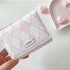 Клетчатый Кошелек Простой Многофункциональный Студенческий Кошелек Мешок для Монет и Карт