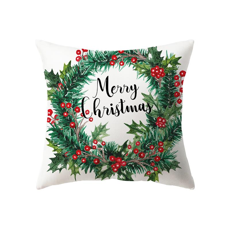Рождественские украшения Рождественская тема Печатный узор Чехлы для подушек Домашняя гостиная Украшение дивана Подушка Наволочка