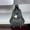 Halloween Black Robe Ornament Spooky Gothic Grim Reaper Figurine Statue Sculpture Holiday Party Home Office Desktop Decoration