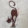 Silhouette Art Cat Fence Decoration Rusty Series Halloween Ornaments Adorable Garden Statue