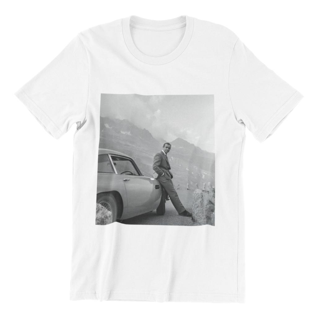Sean Connery Vintage Style Graphic Tee Retro James Bond Movie Actor T-shirt