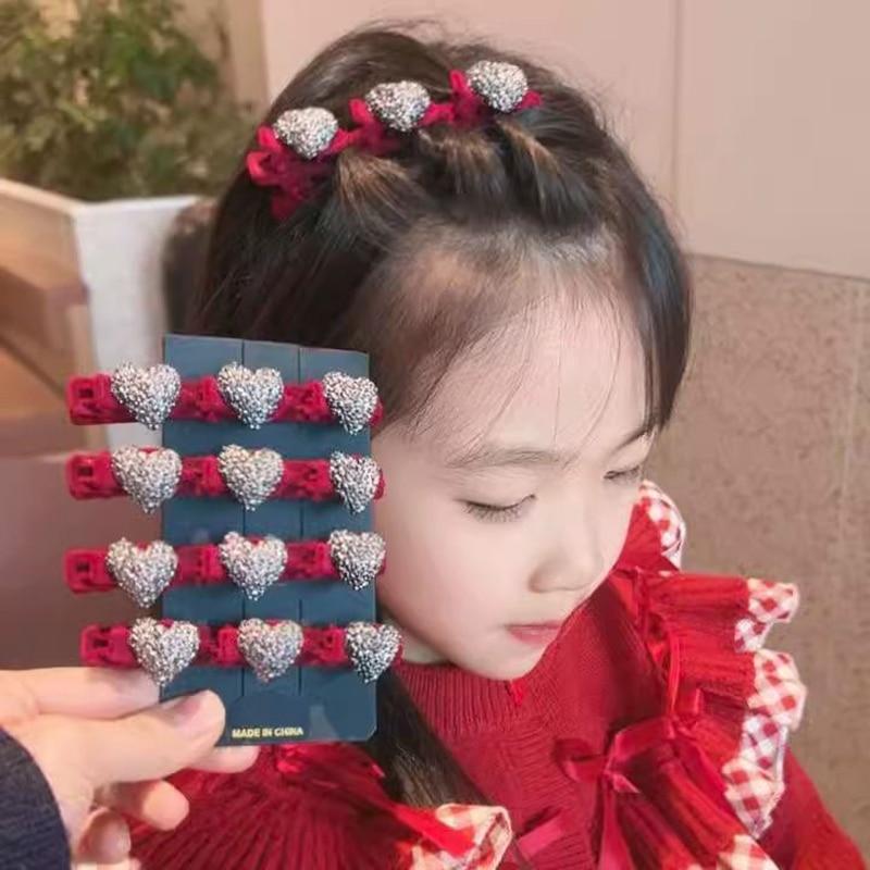 New Retro Red Flocking Hairpins Trendy Velvet Shiny Shark Clips Barrettes for Girl Fashion Braid Hair Accessories Headwear Gifts