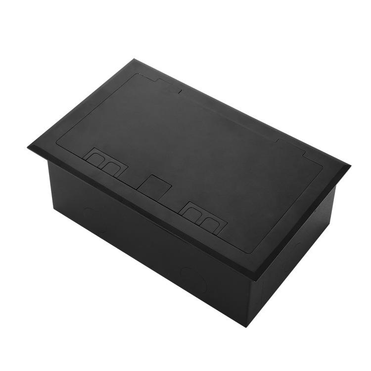 Stainless Steel Flip-Top European Power Socket with USB Fast Charging, Waterproof Floor Box