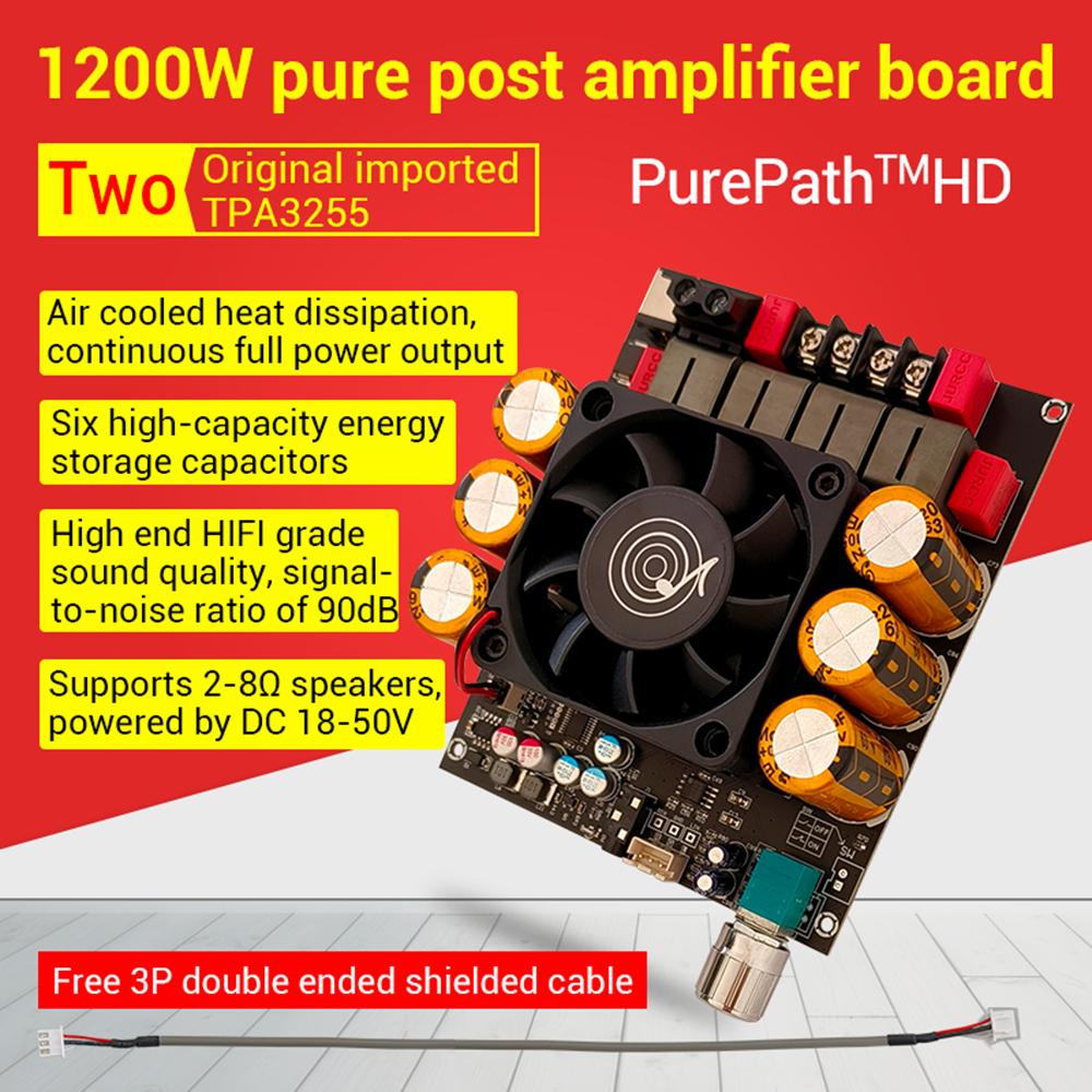 DC 18~50V ZK-6002 Плата чистого оконечного усилителя 2.0 канала HiFi Стерео 600 Вт x 2 Высокомощный Аудиоусилитель Усилители на чипе TPA3255