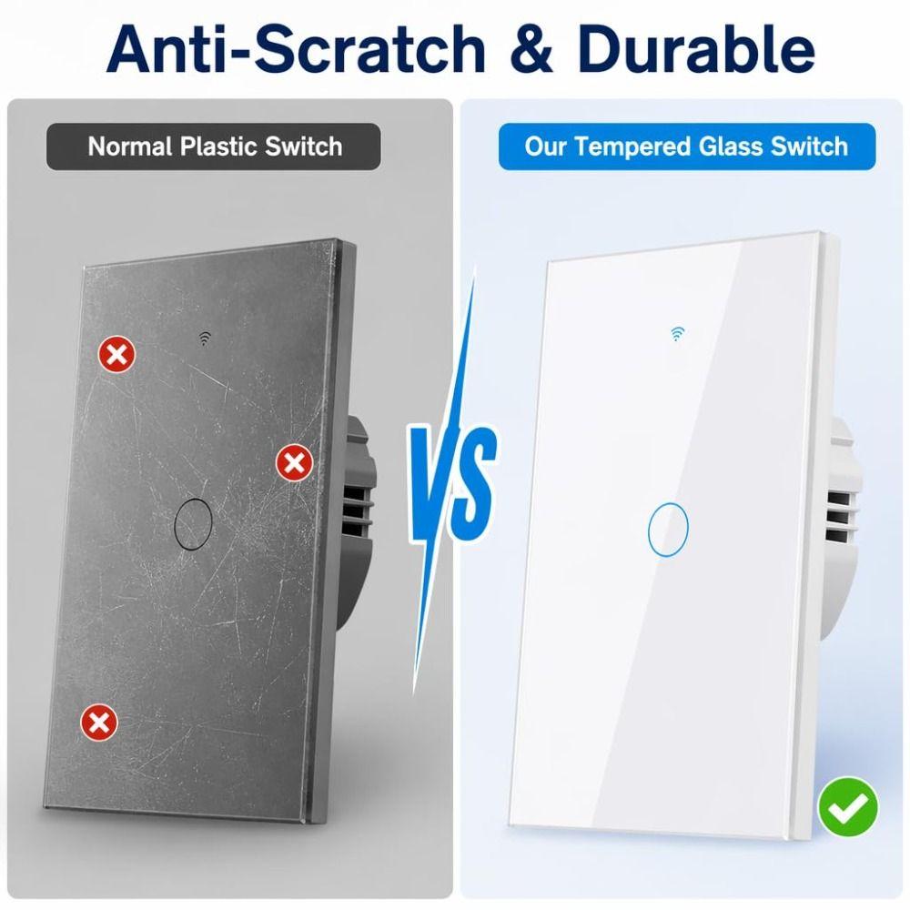 App Control Smart Touch Wall Switch Remote Control LED Light Switch Smart WiFi Wall Switch Home