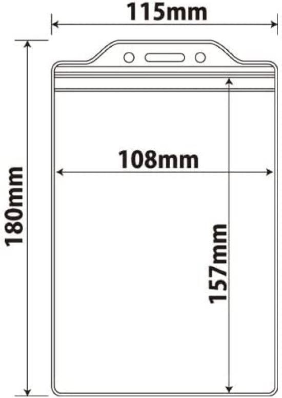 Прозрачный чехол для бейджа с подвесом для мероприятия, размер открытки, застежка-молния Good-L, (50 штук)