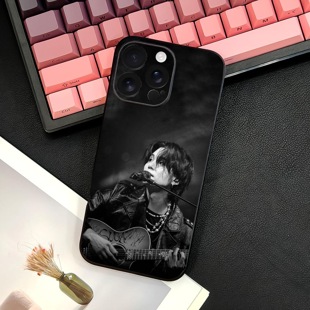 A-Agust D Yoongi S-Suga Чехол для телефона Для IPhone 16 15 14 13 12 11 PRO MAX PLUS Mini ТПУ Мягкий Приятный для кожи Чехол