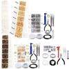 Набор инструментов для фурнитуры для ювелирных изделий, открытое кольцо для прыжка/застежка-лобстер/хвостовая цепочка/зажимная пряжка/комплект для хранения/крючки для сережек/для изготовления ювелирных изделий своими руками