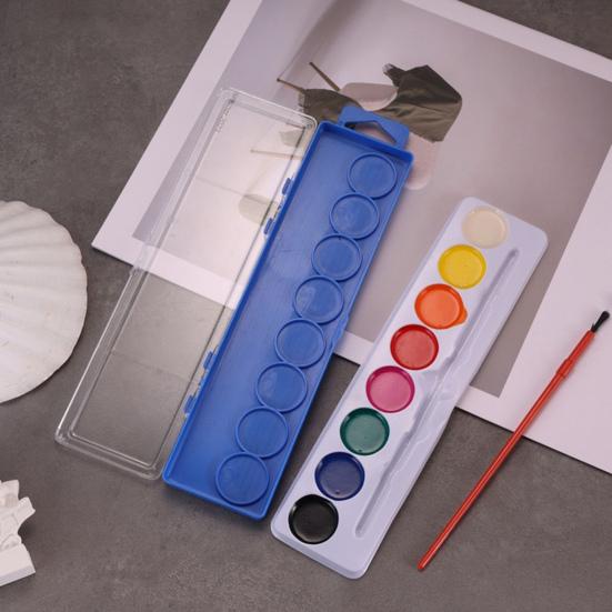 Набор акварельных красок в коробке для детей, смываемые акварельные краски с кисточкой, набор акварельных красок для начинающих, для путешествий, занятий, экскурсий