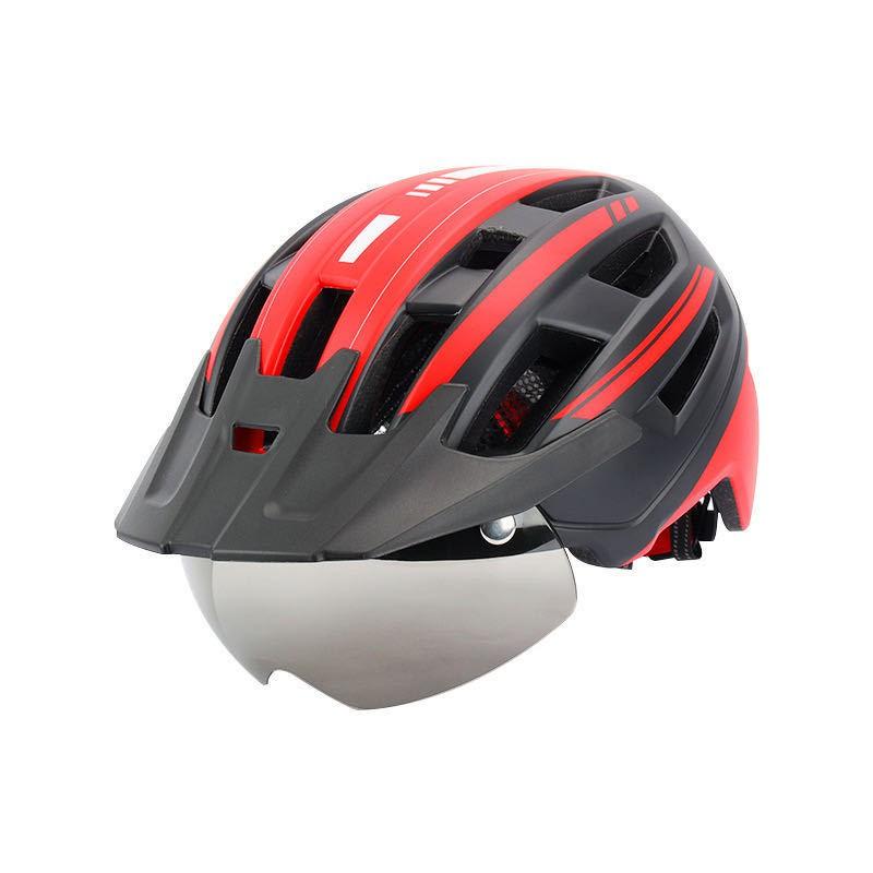 Mountain Bike Helmet With Magnetic Goggle Visor Peak Men Women Adult Cycling Safety Gear