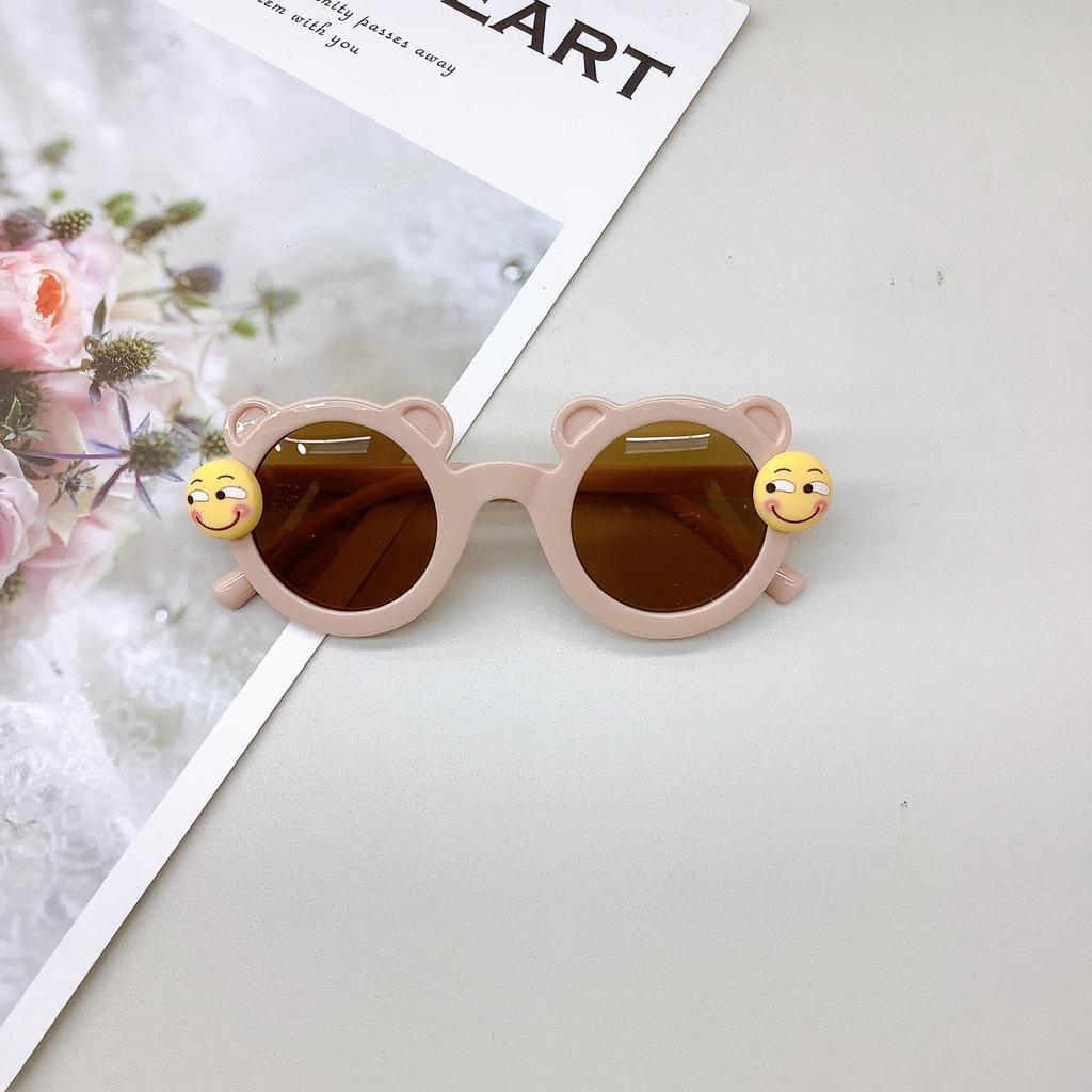 Модные детские солнцезащитные очки с милым медведем, детские солнцезащитные очки, мужские и женские солнцезащитные очки в форме сердца с защитой от ультрафиолета