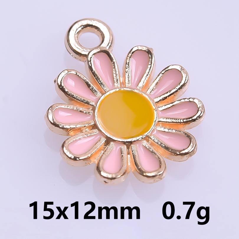 Pink Love Girl Accessories Enamel Bulk Charms For Jewelry Making Supplies Moon/Flower/Butterfly Pendants Charm DIY Earring Craft