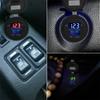 Автомобильное зарядное устройство с USB-портами 5 В 2,1 А, дисплеем напряжения и тока, автомобильным гнездом питания