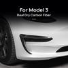 Для Tesla Model 3 2017-2026 Накладка на противотуманную фару автомобиля из настоящего сухого углеродного волокна Автомобильный каркас противотуманной фары Накладка-лезвие Спойлер-бровь