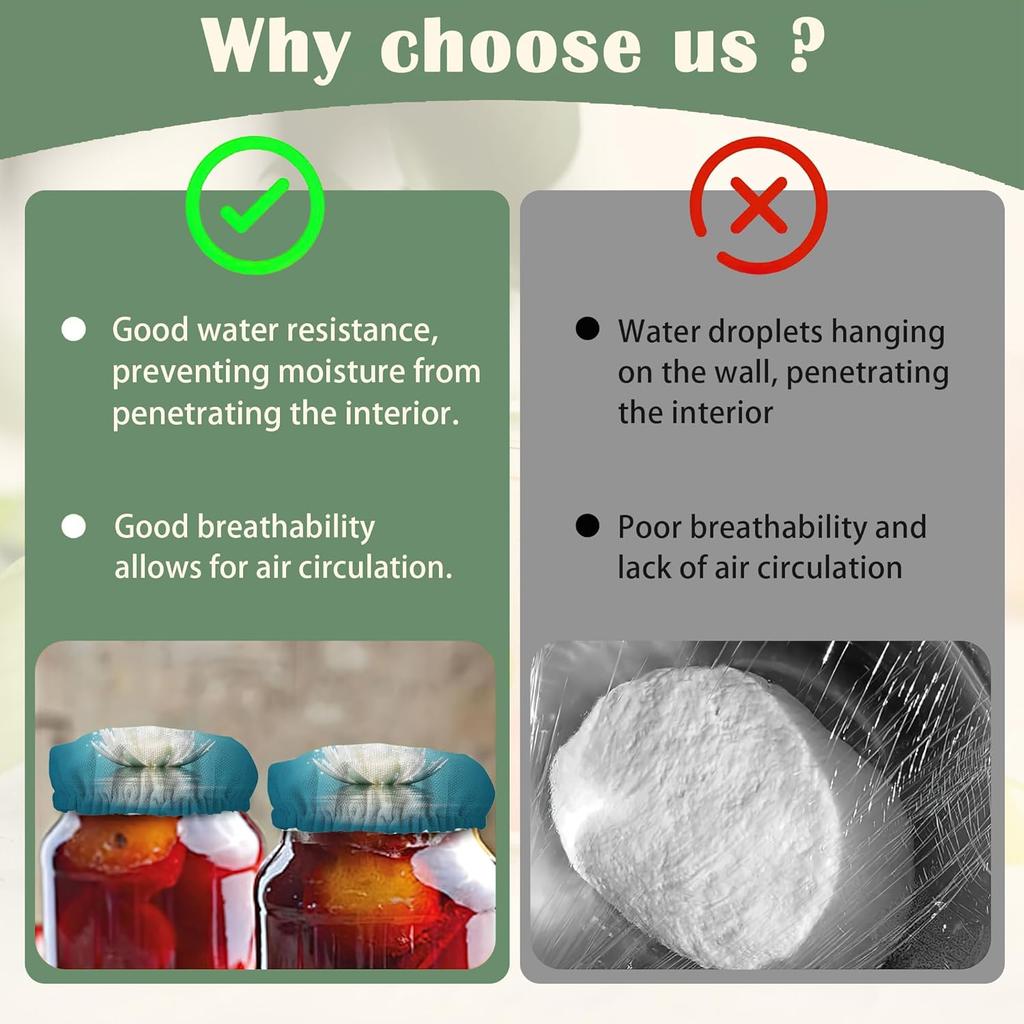 Тканевые крышки для банок с закваской, Крышки из ткани для ферментации водяного лотоса и сыра, Подходят для горлышек банок диаметром 3-4 дюйма, 5 шт.