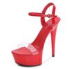 Ladies Stiletto Shoes Sexy Catwalk Model Crystal Slippers Wedding Shoes Banquet 190 Series 15cm Heel 5cm Platform LFD