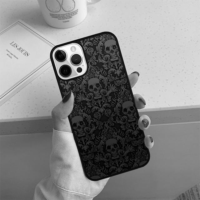 Чехол для телефона Черепа Кости Скелет Для iPhone 17 Air 13 12 14 15 16 Чехол Для Apple 14 15 16 Pro Max Plus Coque