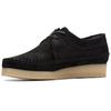 Clarks Оригинальные двухслойные кожаные винтажные модные удобные низкие повседневные кроссовки для женщин Черные 261732554