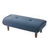 Celtan Ottoman Stool with Waraku No Pocket Indigo Japanese-made Footrest, Kiwami, 2-Seater, Coil, Denim-Style Blue, High-Resilience, A280p-612DBL
