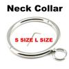 Metal Male Female Lockable Slave Neck Collar Hex Wrench Restraint Bondage Locking Choker O-Rings Chain Leader BDSM Couple BDSM
