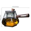 Transparent Glass Teapot Wooden Handle Single Pot Tea Kettle Filter Pot Tea Infuser Boiling Teapot Teas Brewing Utensils Teaware