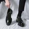 New Leather Shoes For Young Men British Brock Formal Business Increase Casual Black Wedding Groom Lace-Up Men'S Shoes