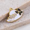 2pcs Stainless Steel Cartoon Enamel Bowknot Red Black High Heel Bone Pendant Necklace Earring Heart Charms Craft Jewelry Making