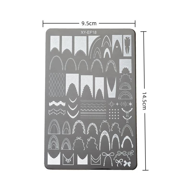 Nail Stamping Plate 1Pc Durable Stainless Steel Multi Design Nail Printing Tool for Manicure Lovers Home Use