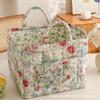 Fresh Floral Fabric Storage Basket Foldable Organizer Underwear Cosmetics Bedroom