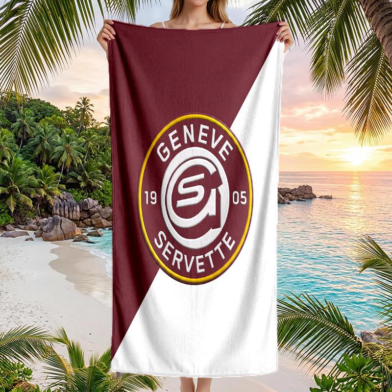 Servette FC print Quick Dry Beach Towel Microfiber Absorbent Portable Travel Swimming Towel