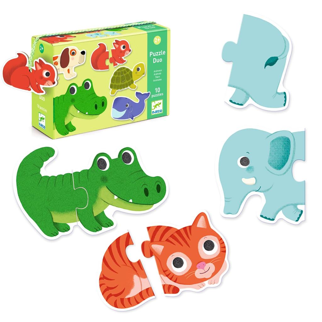 Puzzle Duo Puzzle 2 Years Old Animal Jigsaw Puzzle Baby 2 Piece Educational Toy Picture Matching [DJECO Animo] (DJ08147)