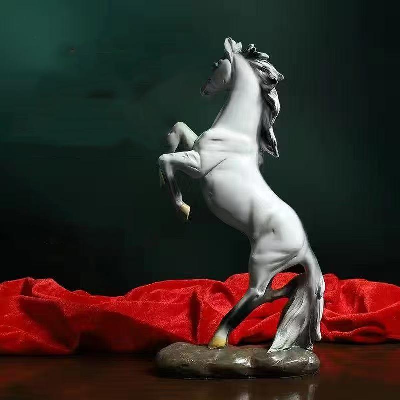 Resin Animal Horse Decoration Sculpture Statue European Style Ornaments Home, Living Room, Office Decoration Accessories