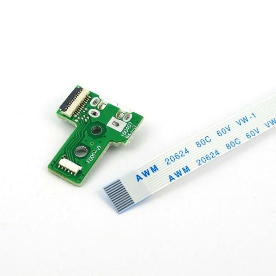 Плата порта зарядки Легкая Точная 12-контактный шлейф Разъем порта USB для зарядки Плата для Sony для PS4 JDS-030/JDS-040/JDS-055