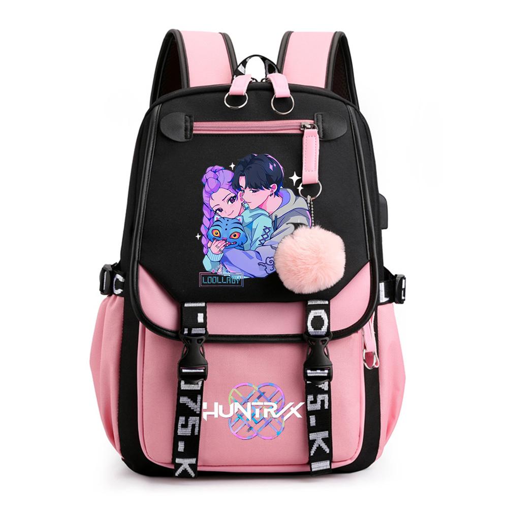 Anime Cute Cartoon K-Pop Printed Backpack Schoolbag for Teenager Student Girl Boy Bookbag Large Capacity Waterproof Travel Bag Kid Gift Rucksak