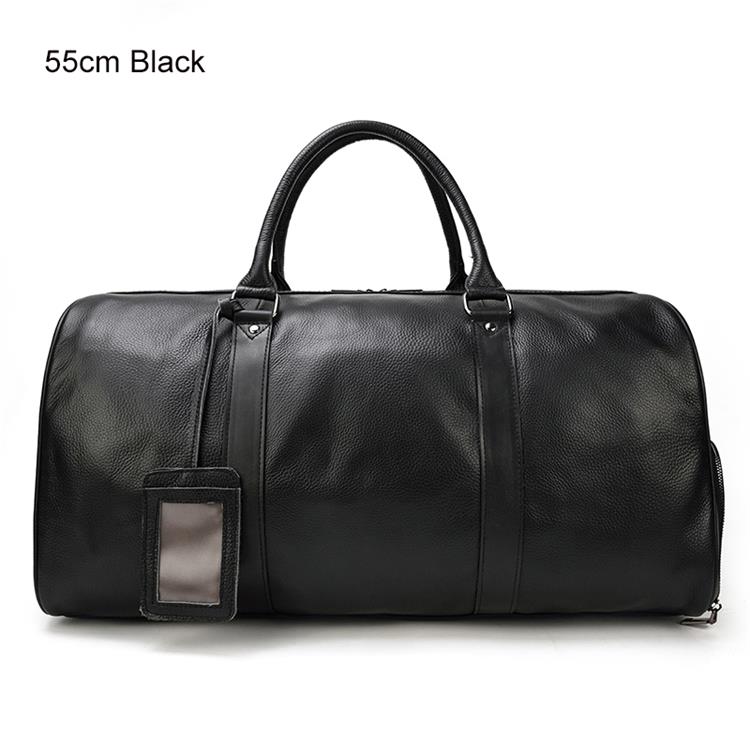 Luxury Genuine Leather Men Women Travel Bag Cow Leather Carry On Luggage Bag Travel Shoulder Bag Male Female Weekend Duffle Bag CLE