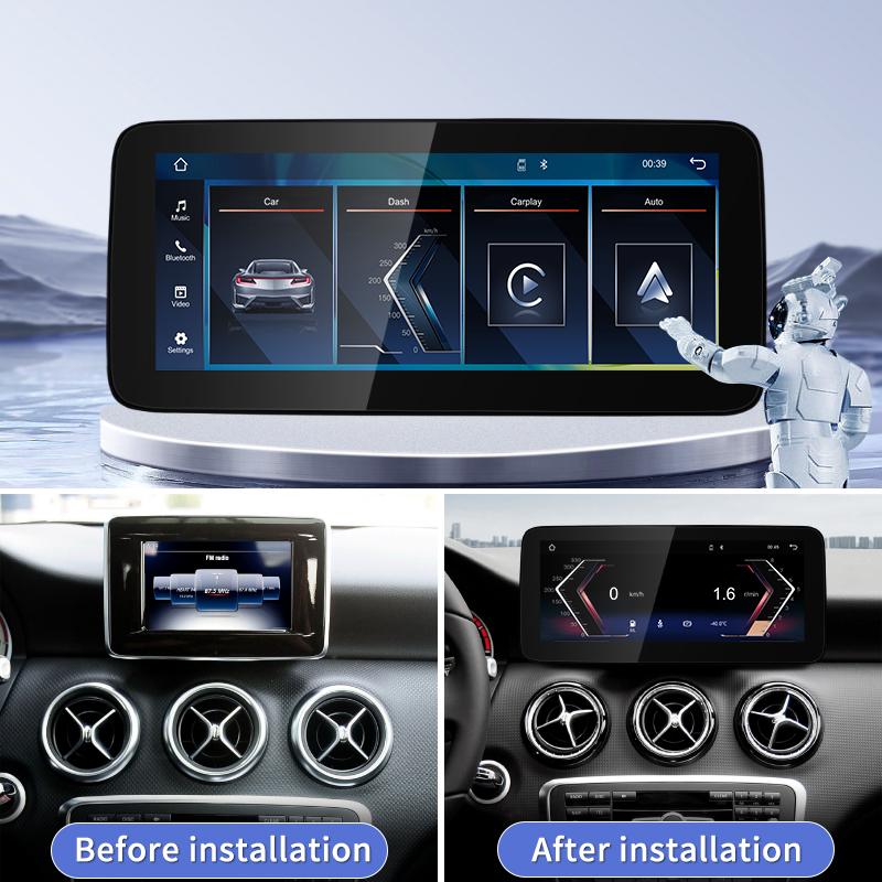 Wireless Carplay Android Auto TouchScreen 10.25'' For Mercedes Benz A Class W176 A200 A180 A220 Car Multimedia Player Display BT