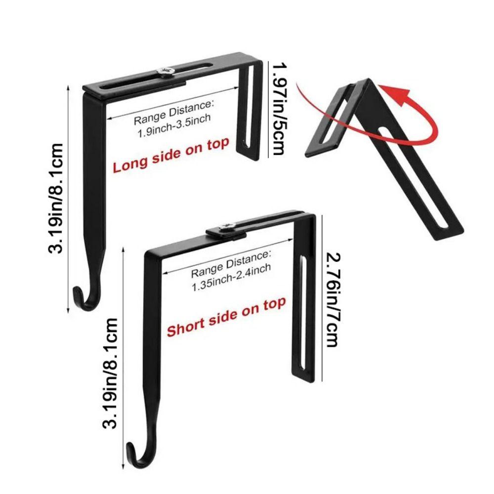 4Pcs Flexible Adjustable Cubicle Hook Iron Cubicle Wall Hooks Clothes Storage Hangers Potted Plants