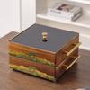 Chinese Wooden Dried Fruit Plate High-end Snack Nut Plate Hotel Club Refreshment Plate Solid Wood Fruit Plate Storage Box