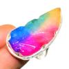 Rainbow Solar Quartz Gemstone 925 Silver Plated Jewelry Ring Size 9