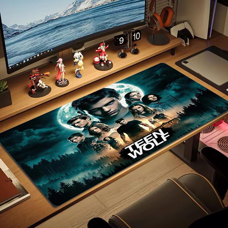 Teen Wolf Color Mouse Pad Large Gaming Table Cushion Non-slip Laptop Tablet Big Mousepad XXL Mat Mini PC Playmat With Lock edge