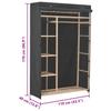 Wardrobe Gray 110 x 40 x 170 cm Fabric