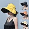 Защита от УФ-лучей Солнцезащитные шляпы Шляпа от солнца с большими полями Новая черная кепка с резинкой Женщины