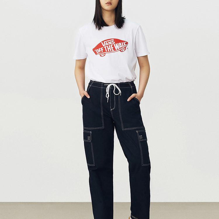 Vans Футболка с коротким рукавом в классическом стиле Off The Wall Print Casual Sports American Vintage Unisex Tops White VN0A4MM7KSF1